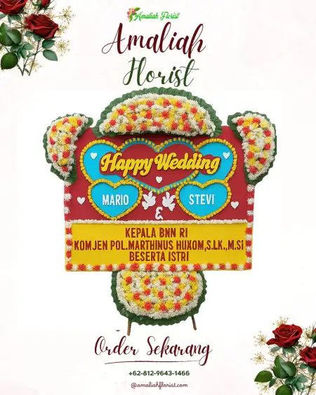 Papan Bunga Pernikahan Bedali